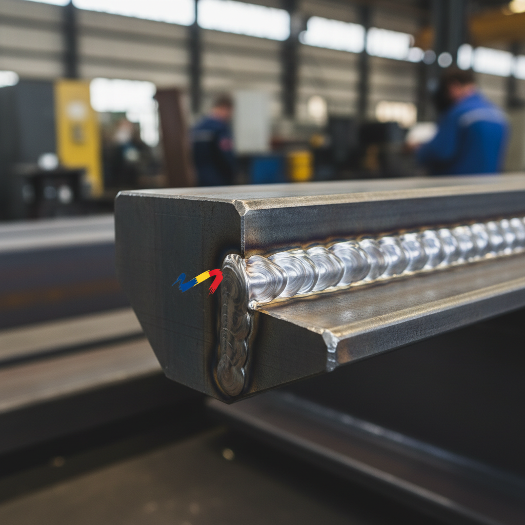 Gouttelette de soudure de haute qualité sur une structure métallique.